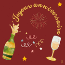 Santé festive pour un anniversaire pétillant